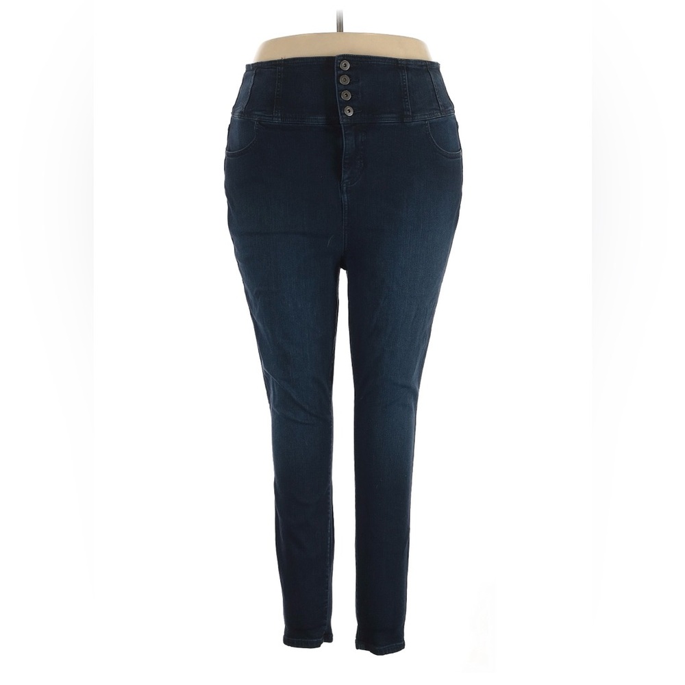 TORRID Button Fly Dark High-Rise Skinny Jeans Super Stretchy